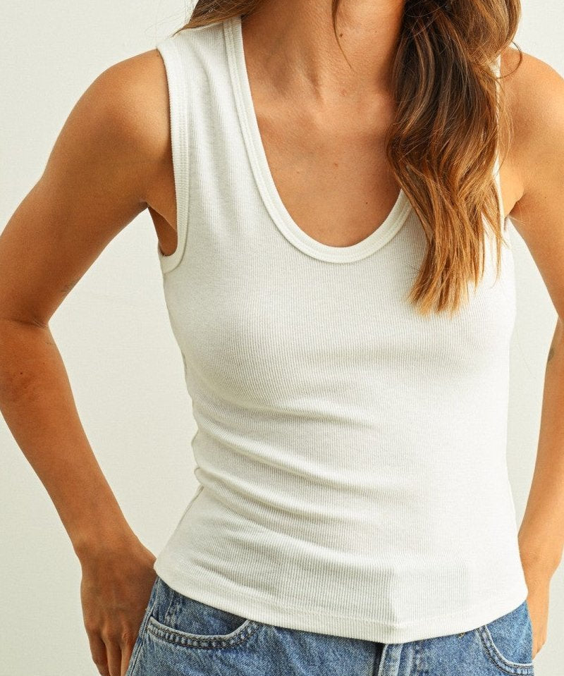 Everyday U - Neck Ribbed Tank - MTT Collective
