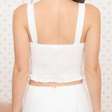 Eyelet Button Down Corset Top - MTT Collective