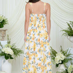 Eyelet Pattern Scallop Lace Trim Midi Dress - MTT Collective