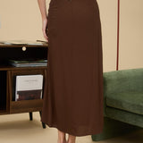 Delaney Side-Slit Midi Skirt