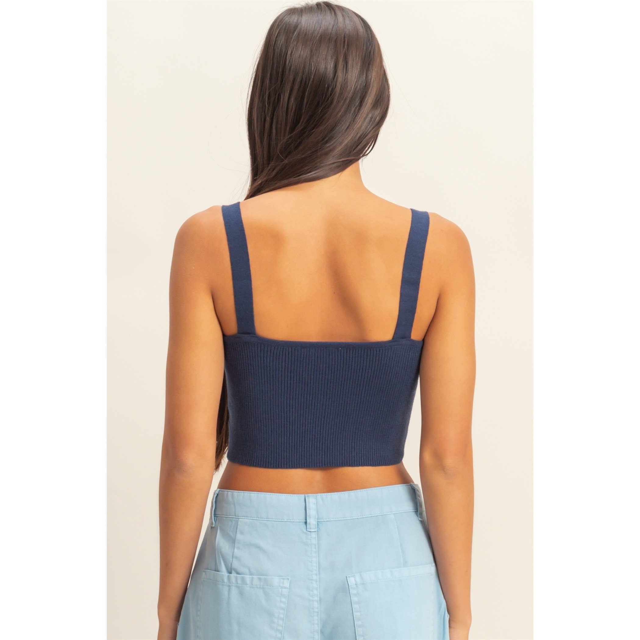 Ribbed Cropped Tank Top