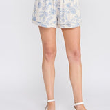 Shannon Layered Hem Linen Shorts