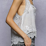 Paislee V-Neck Sleeveless Crochet Top