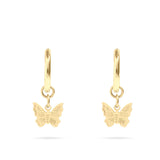 Megan Butterfly Huggie Earrings