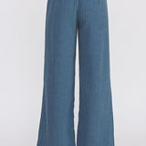 Hallie Denim Wide-Leg Trousers