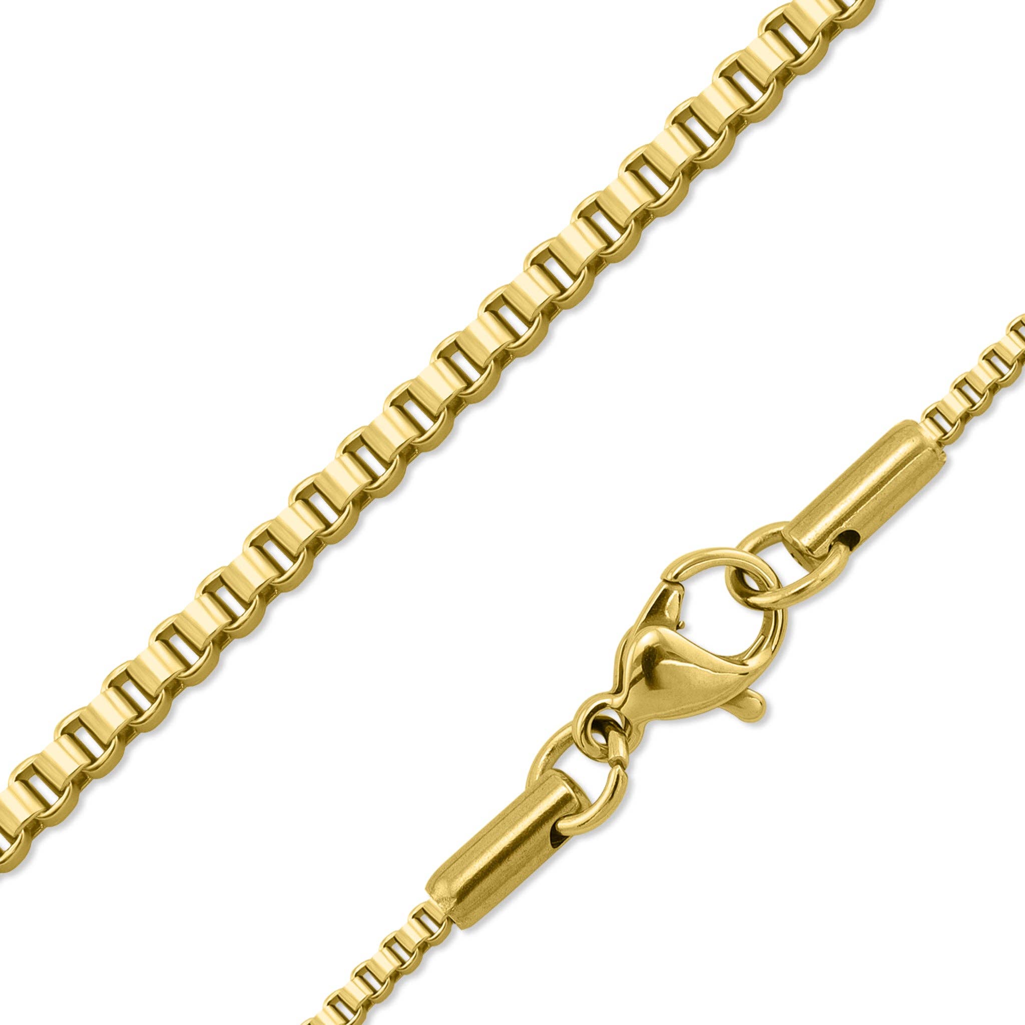 Piper Gold Stainless Steel PVD 1.5mm Box Chain Necklace - MTT Collective