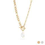 Mallory Freshwater Pearl Charm Necklace