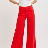 Felicia High Rise Wide Leg Palazzo Jeans - MTT Collective