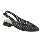 Black woven flat