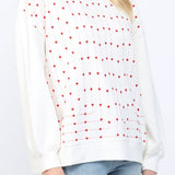 Bridget Heart Embroidered Crewneck