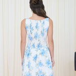 Floral Boat Neck Button Down Mini Dress - MTT Collective