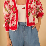 Floral Intarsia Cardigan - MTT Collective