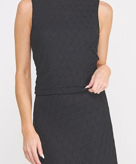 Floral Jacquard Knit Boatneck Top - MTT Collective