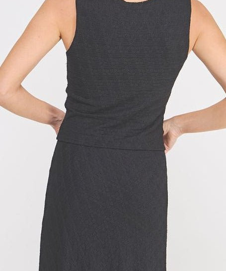 Floral Jacquard Knit Boatneck Top - MTT Collective