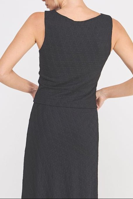 Floral Jacquard Knit Boatneck Top - MTT Collective