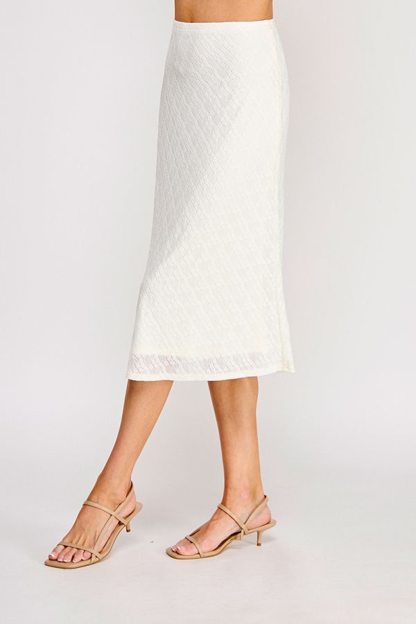 Floral Jacquard Knit Midi Skirt - MTT Collective