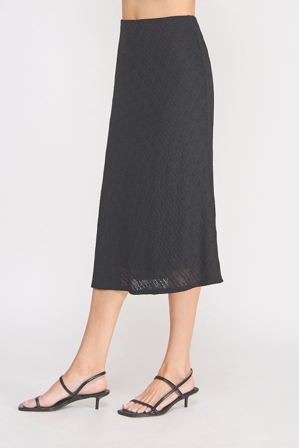 Floral Jacquard Knit Midi Skirt - MTT Collective
