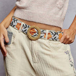 Floral Print Buckle Belt - MTT Collective