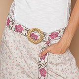 Floral Print Buckle Belt - MTT Collective
