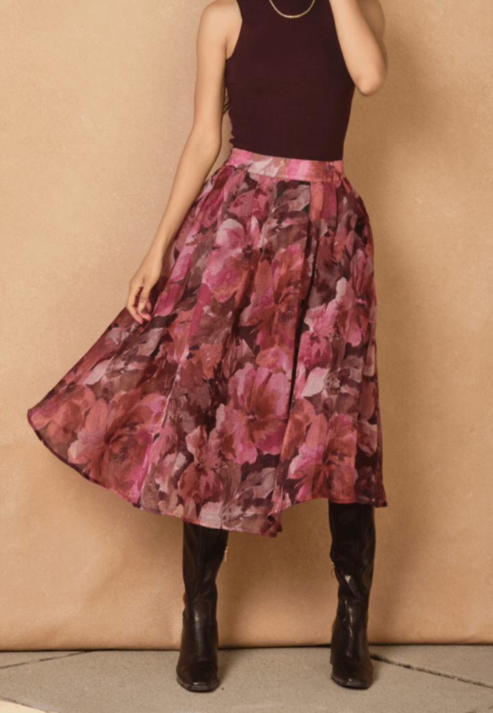 Florence Fleur de Lune Midi Skirt - MTT Collective