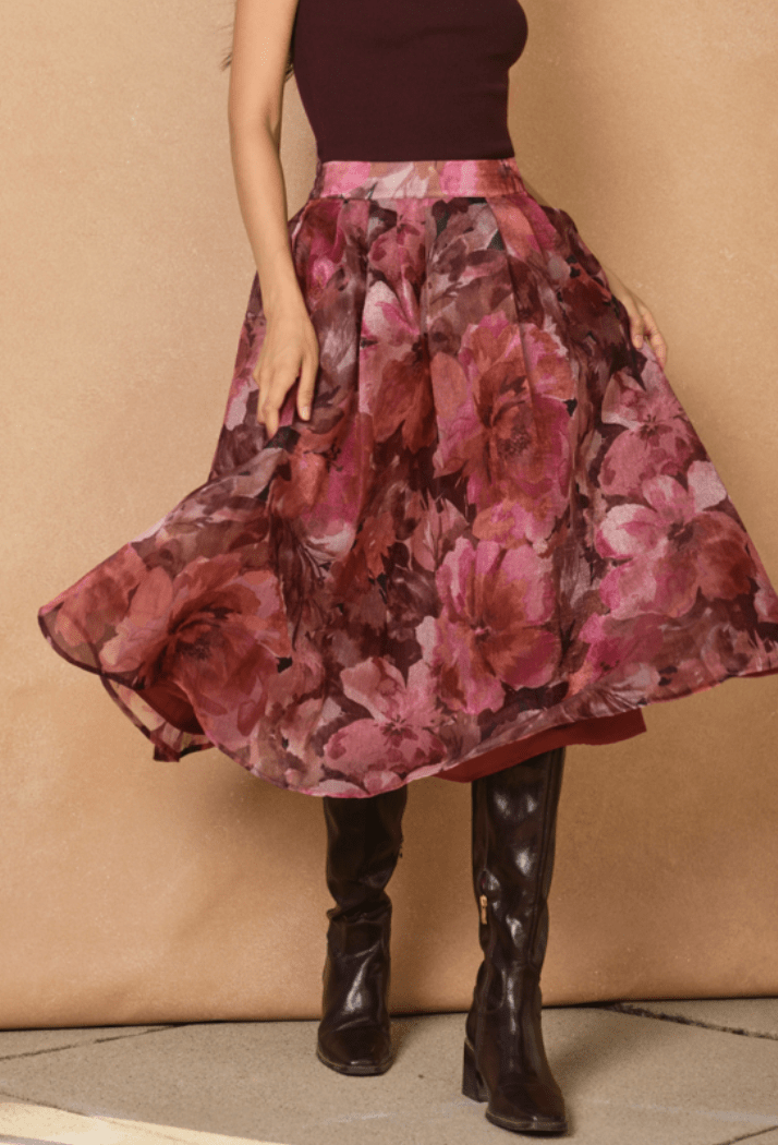 Florence Fleur de Lune Midi Skirt - MTT Collective