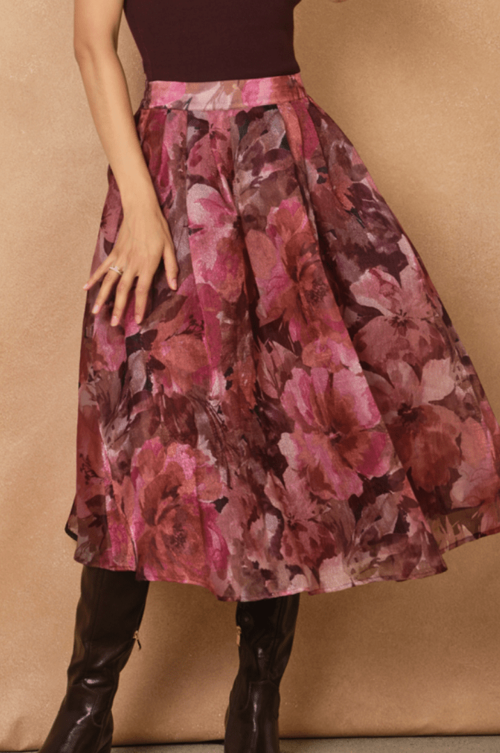 Florence Fleur de Lune Midi Skirt - MTT Collective