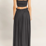 Front Slit Half Button Maxi Skirt - MTT Collective