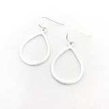 Emilia Brushed Open Drop Earrings - MTT Collective