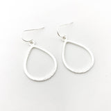 Emilia Brushed Open Drop Earrings - MTT Collective