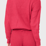 Funnel Neck Long Sleeve Cozy Ribbed Sweater - MTT Collective