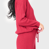 Funnel Neck Long Sleeve Cozy Ribbed Sweater - MTT Collective