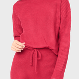 Funnel Neck Long Sleeve Cozy Ribbed Sweater - MTT Collective