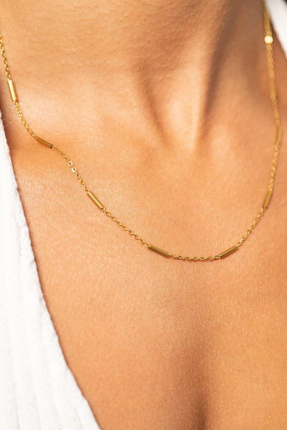Gabrielle Satellite Bar Chain Necklace - MTT Collective