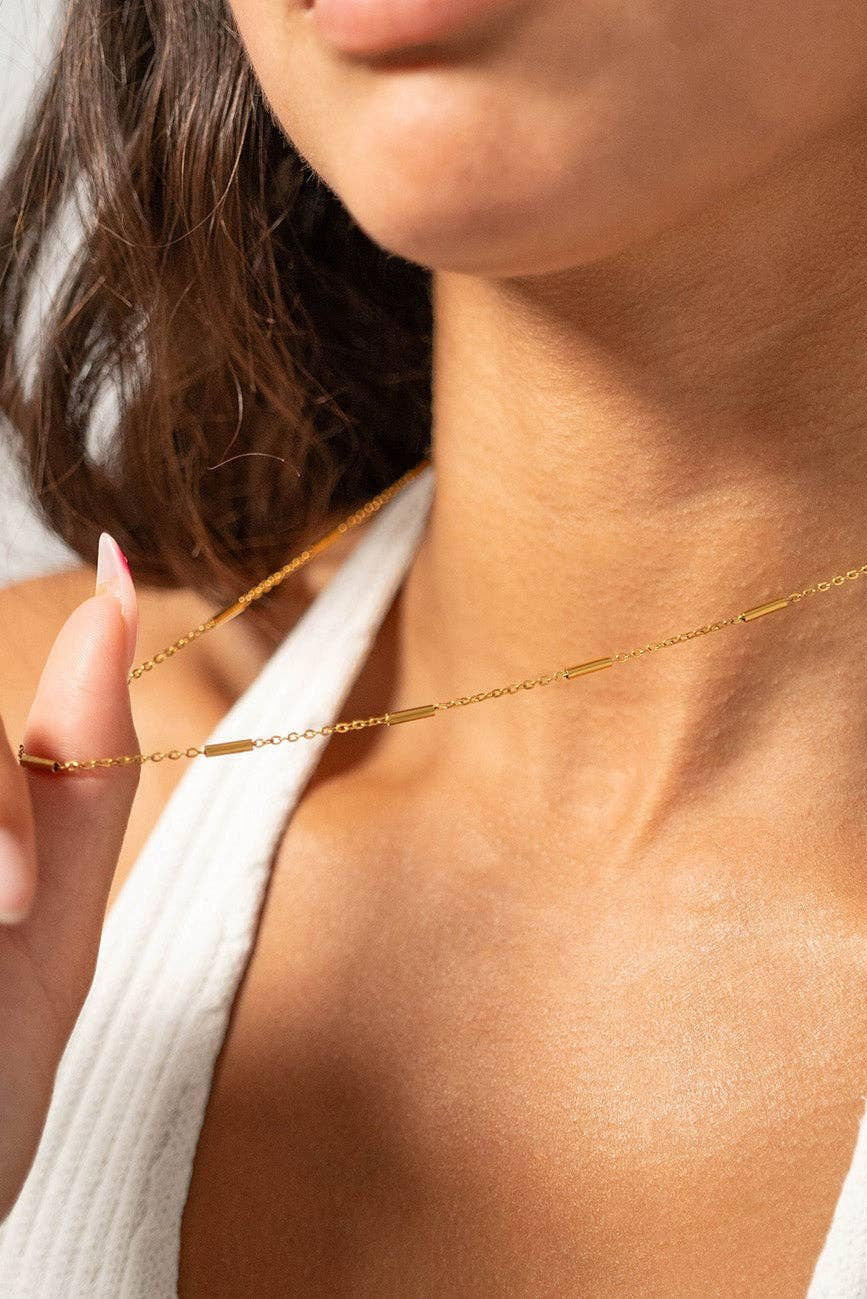 Gabrielle Satellite Bar Chain Necklace - MTT Collective