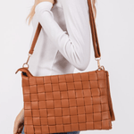 Gia Faux Leather Basket Weave Hand Bag - MTT Collective
