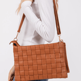 Gia Faux Leather Basket Weave Hand Bag - MTT Collective