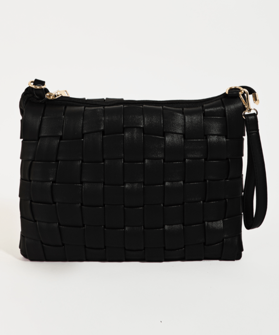 Gia Faux Leather Basket Weave Hand Bag - MTT Collective