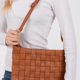 Gia Faux Leather Basket Weave Hand Bag - MTT Collective