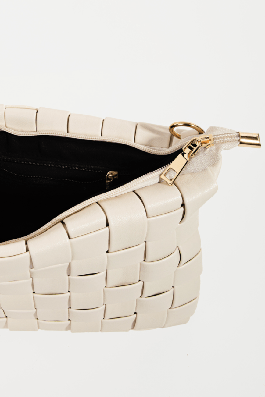 Gia Faux Leather Basket Weave Hand Bag - MTT Collective