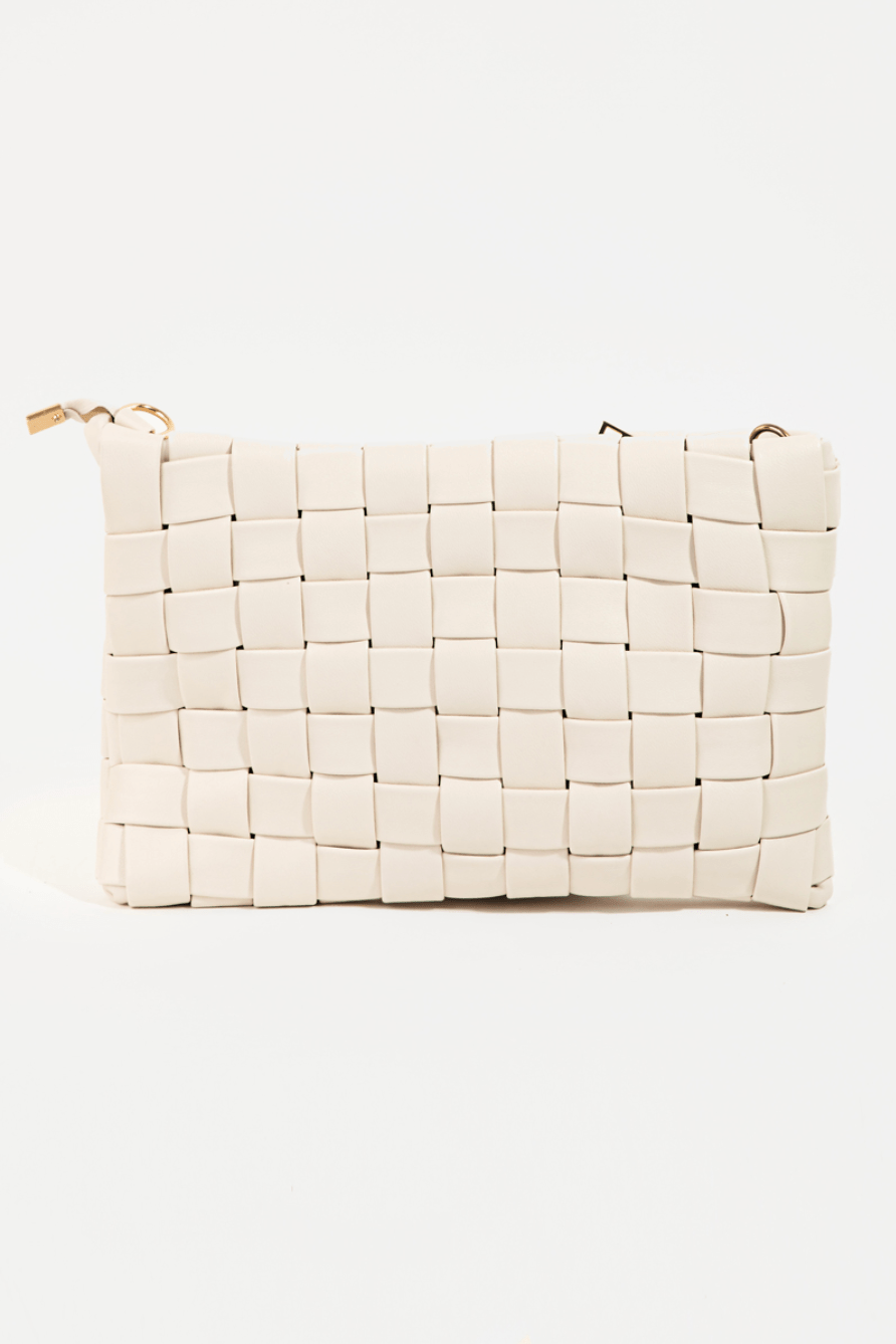 Gia Faux Leather Basket Weave Hand Bag - MTT Collective