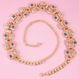 Gideon Western Concho Stone Chain Belt - MTT Collective