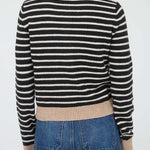 Gillian Stripe Colorblock Trim Button Down Cardigan - MTT Collective