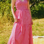 Giselle All - Over Check Print Smocked Maxi Dress - MTT Collective