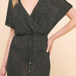 Glitter Open Weave Knit Dress - MTT Collective
