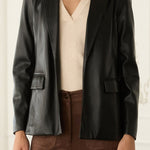 Gracelyn Faux Leather Blazer - MTT Collective