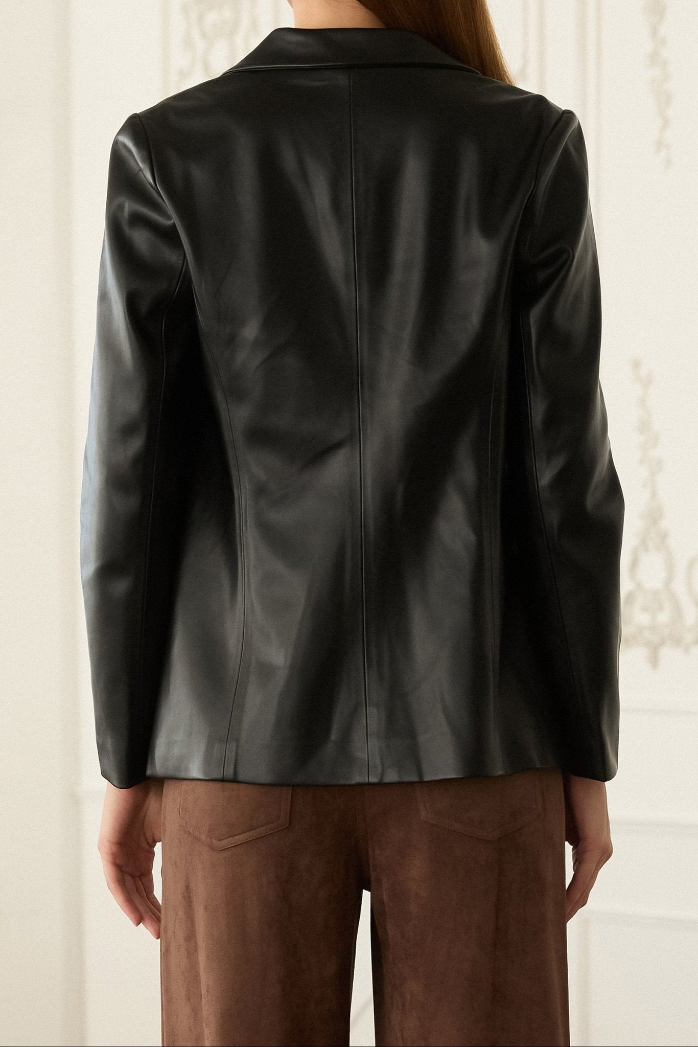 Gracelyn Faux Leather Blazer - MTT Collective
