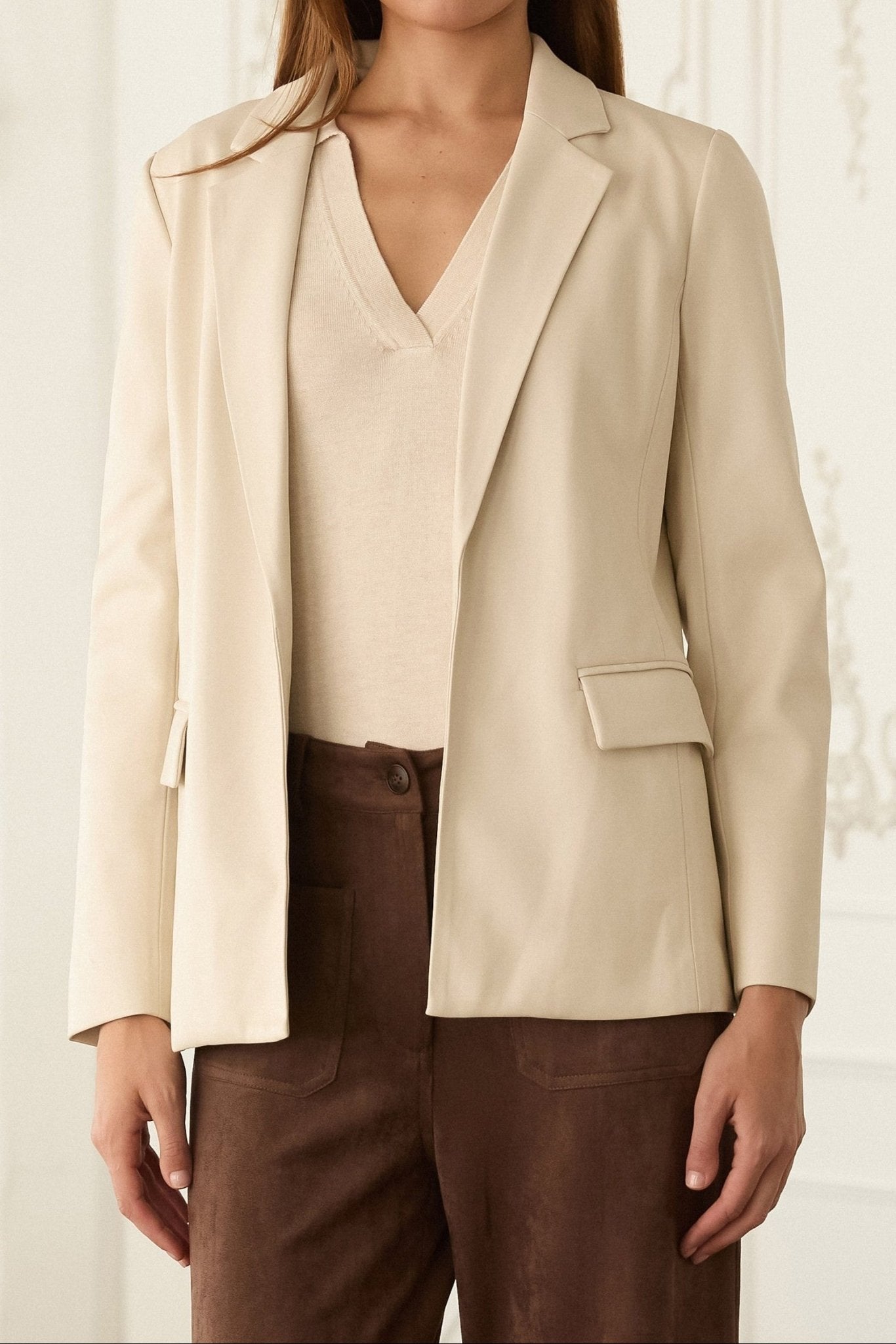 Gracelyn Faux Leather Blazer - MTT Collective