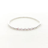 Gracie Beaded Birthstone Accented Bracelet | 3mm - MTT Collective