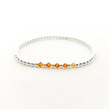 Gracie Beaded Birthstone Accented Bracelet | 3mm - MTT Collective