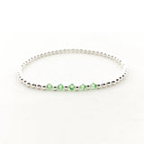 Gracie Beaded Birthstone Accented Bracelet | 3mm - MTT Collective
